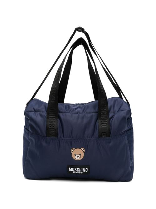 Borsa unisex Moschino Baby blu con stampa Teddy Bear MOSCHINO BABY | MUX05WL3A8940016